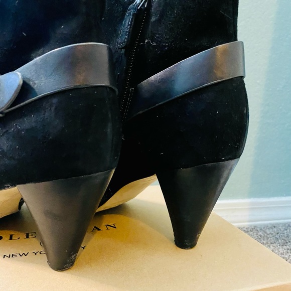 Cole Haan NikeAir Black Suede Calico Booties - Picture 12 of 17